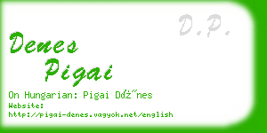 denes pigai business card